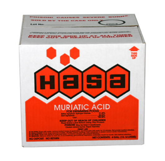 HASA 2 gal Muriatic Acid Disposable Case SCP DISTRIBUTORS